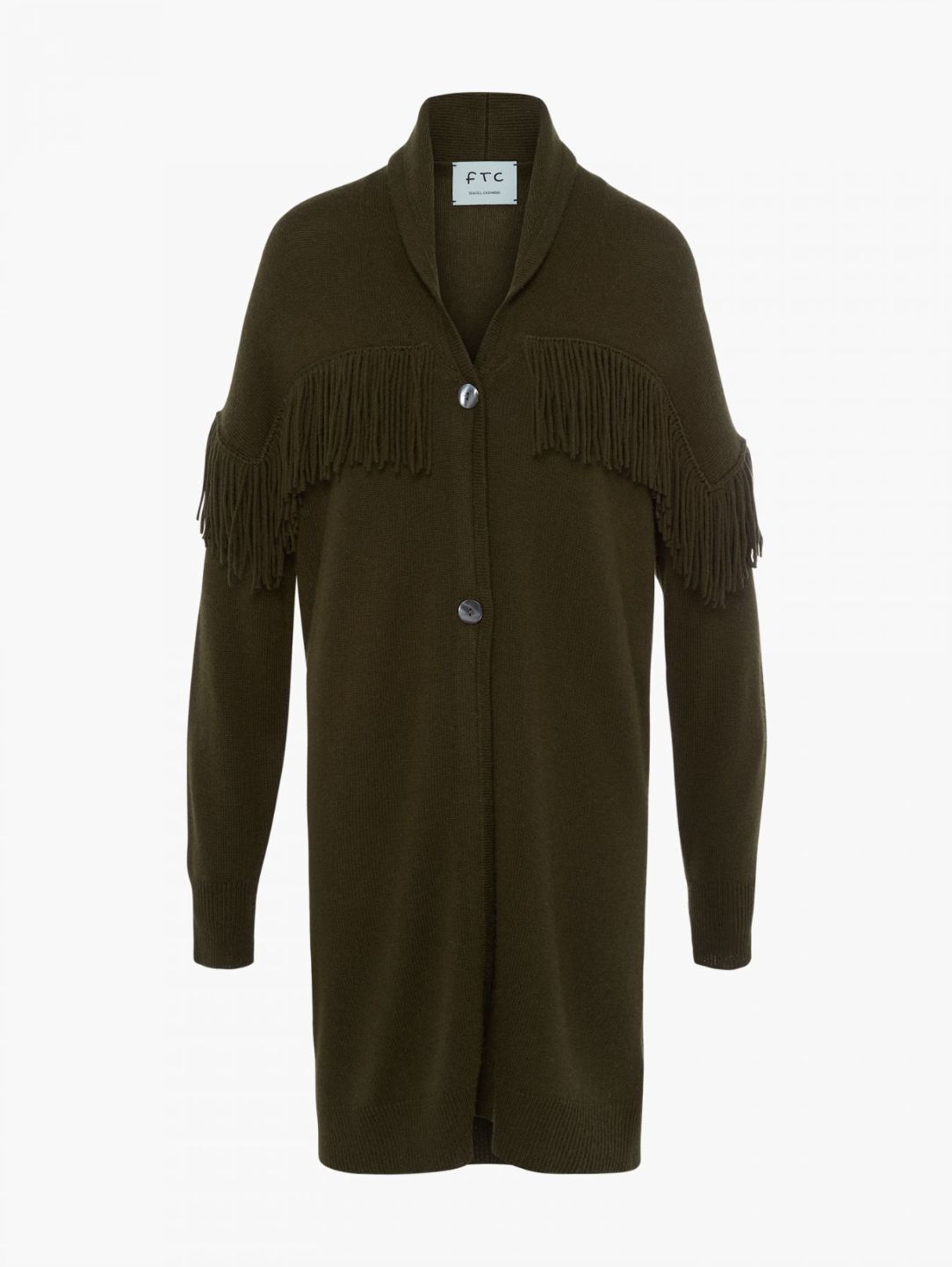 FTC Cashmere Long Fringe Cardigan