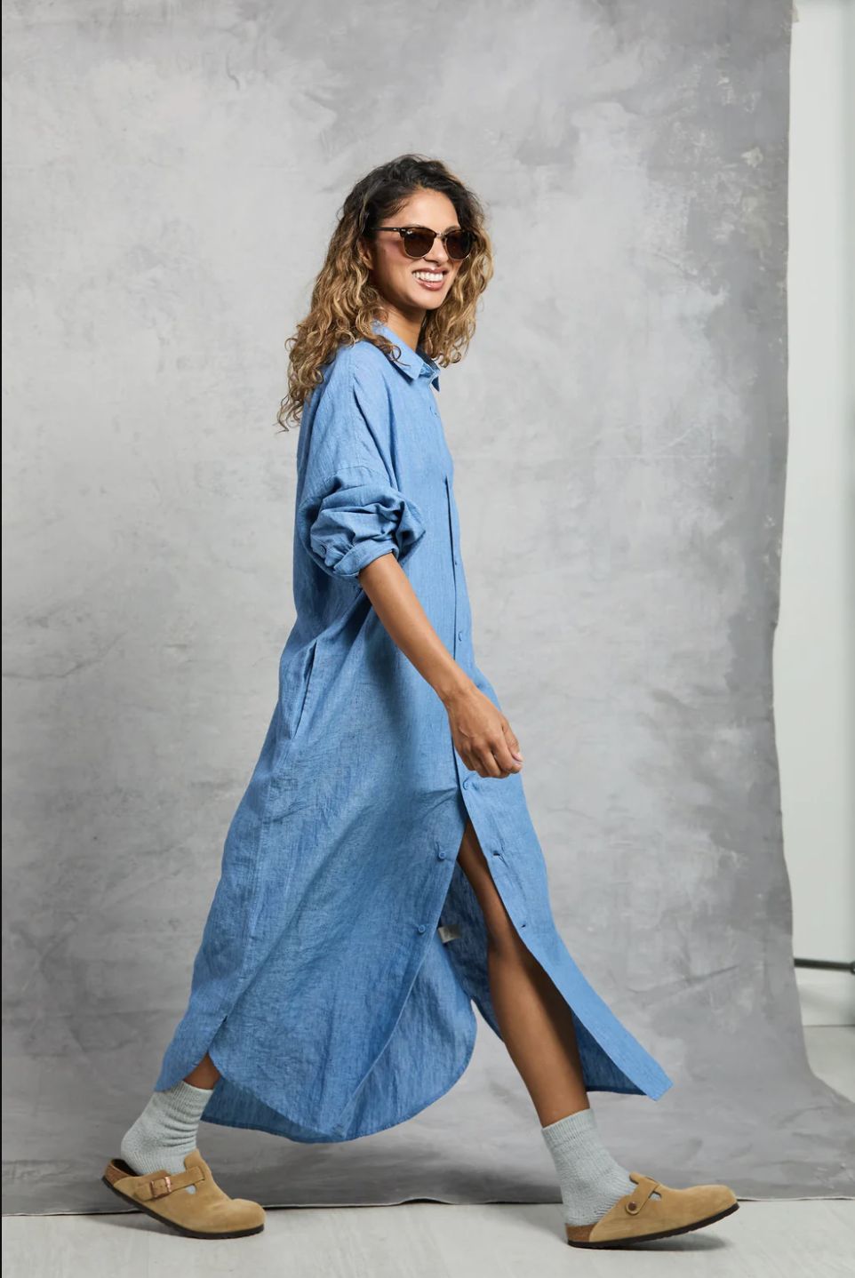 Mamene Florence Chambray Shirt Dress