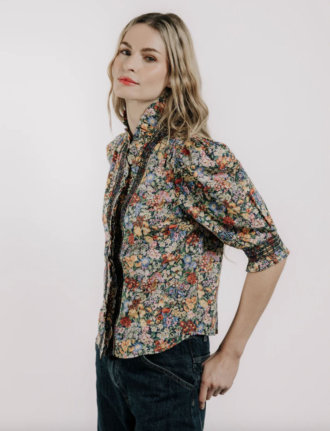 Love The Label Zuri Top in Cottage Garden Liberty Print