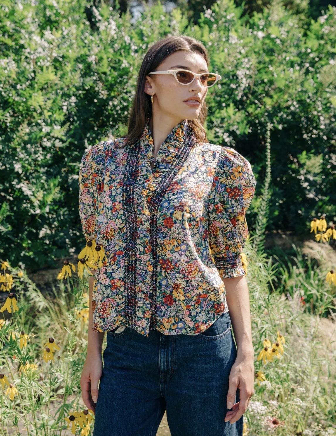 Love The Label Zuri Top in Cottage Garden Liberty Print