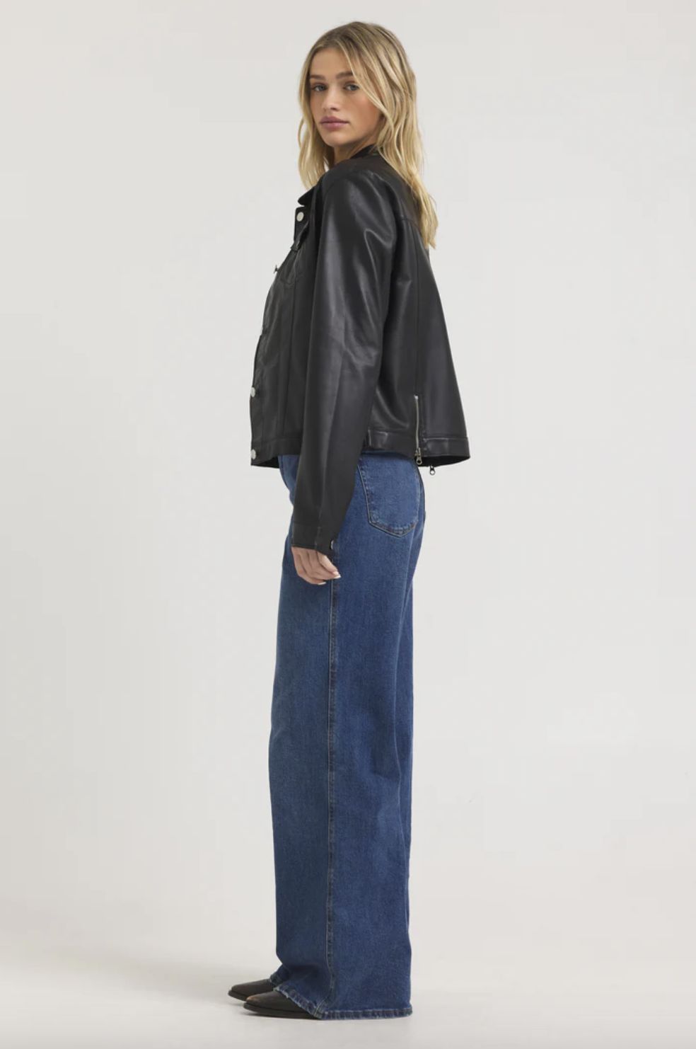 Jakett Alexa Burnished Leather Jacket