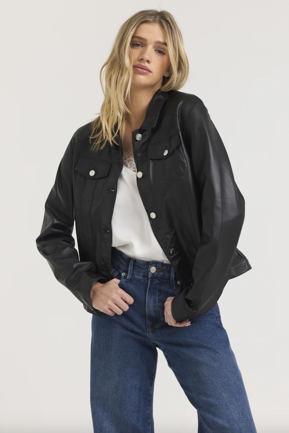 Jakett Alexa Burnished Leather Jacket