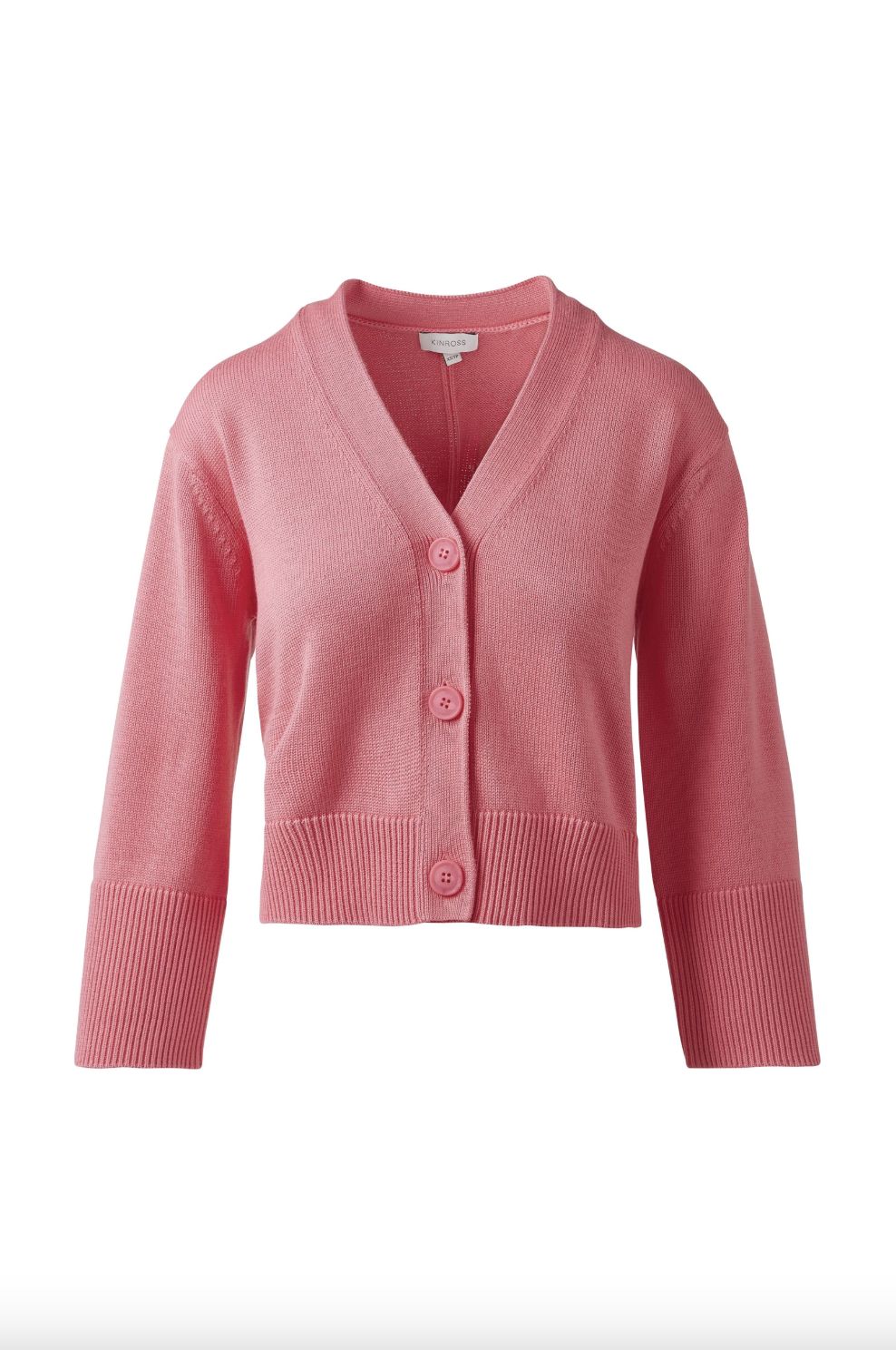 Kinross Wide Sleeve Cardigan, Color: Lipstick, Size: XS