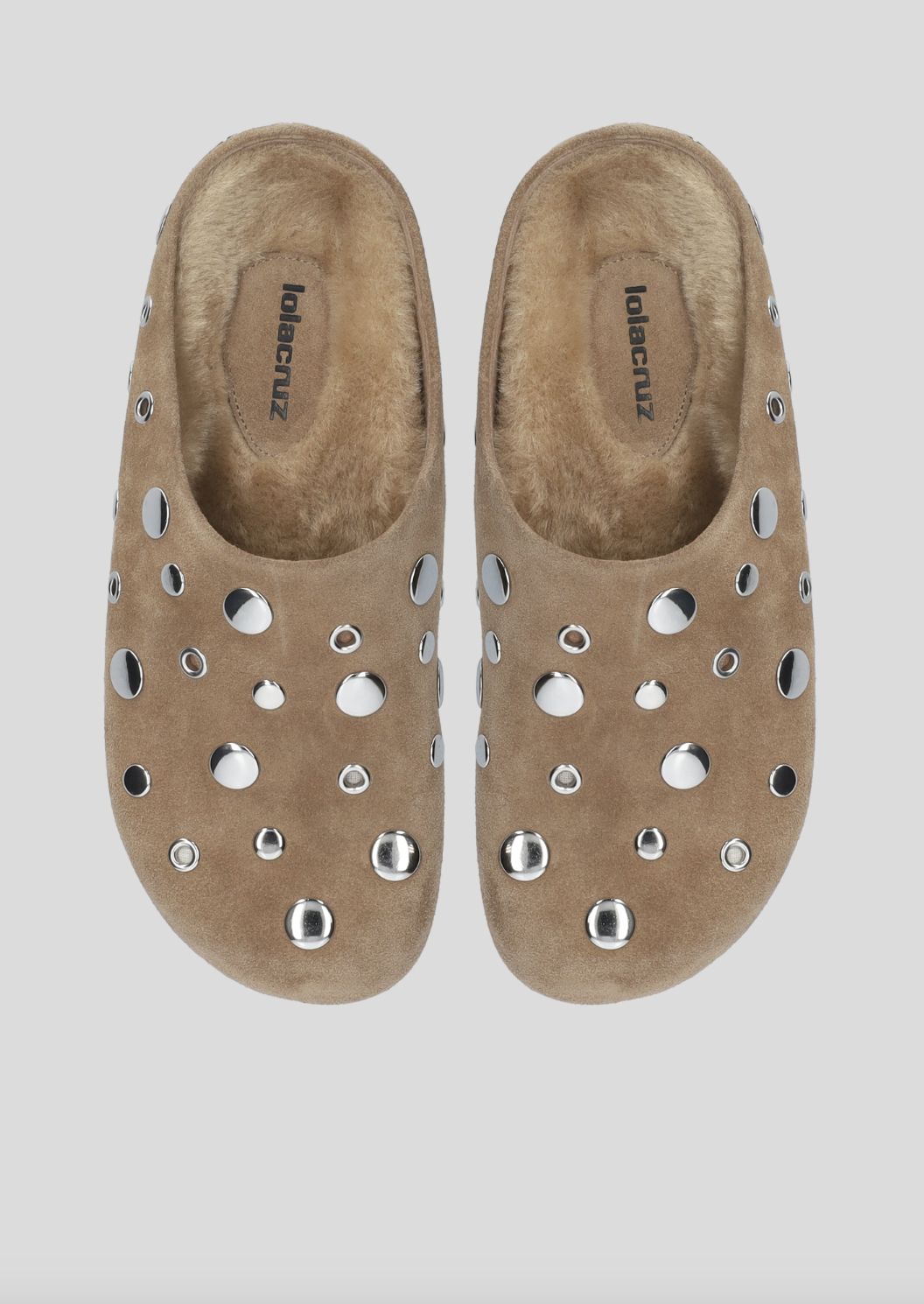 Lola Cruz Aureline Studded Mule with Lining