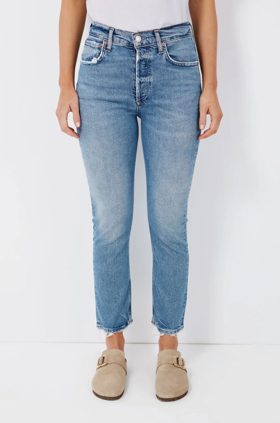 AGolde Riley Crop Jean in Cove