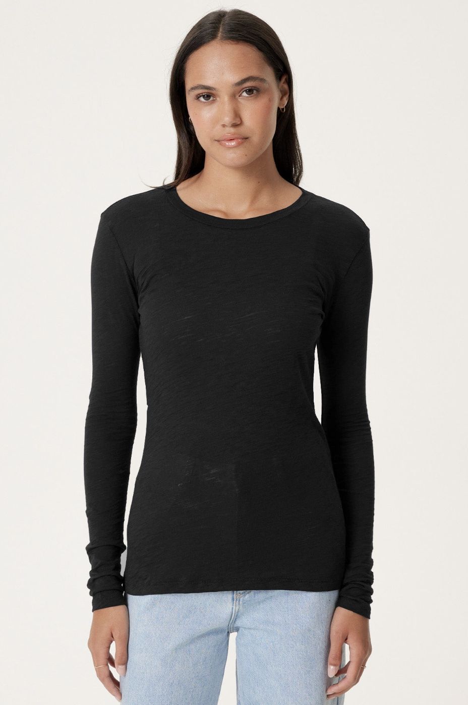 Goldie Long Sleeve Classic Tee, Color: Black, Size: XS