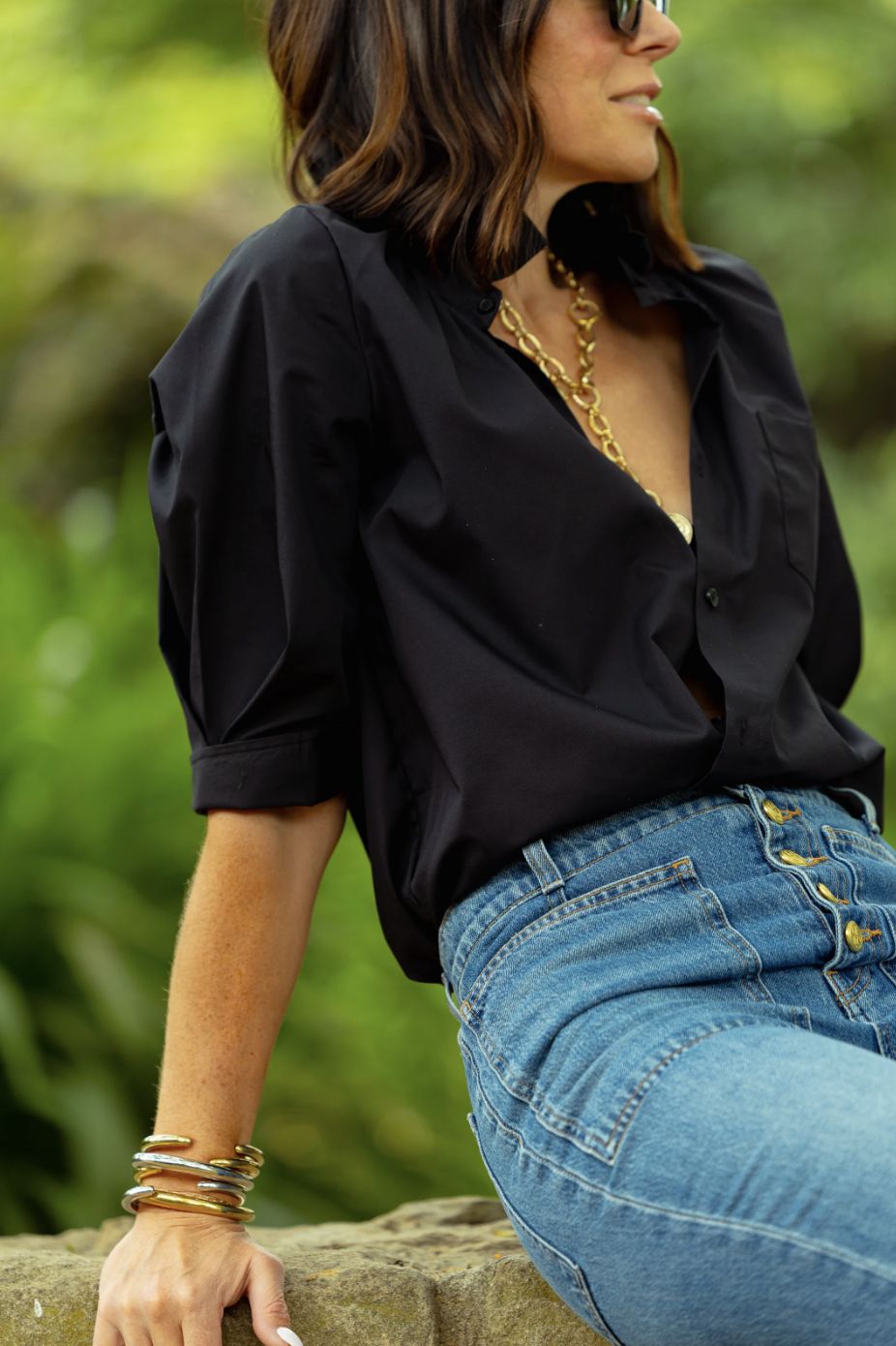 KMJ Southern Lover Blouse in Black