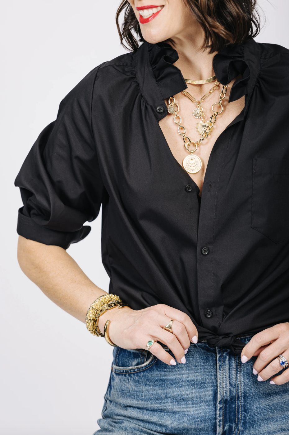 KMJ Southern Lover Blouse in Black