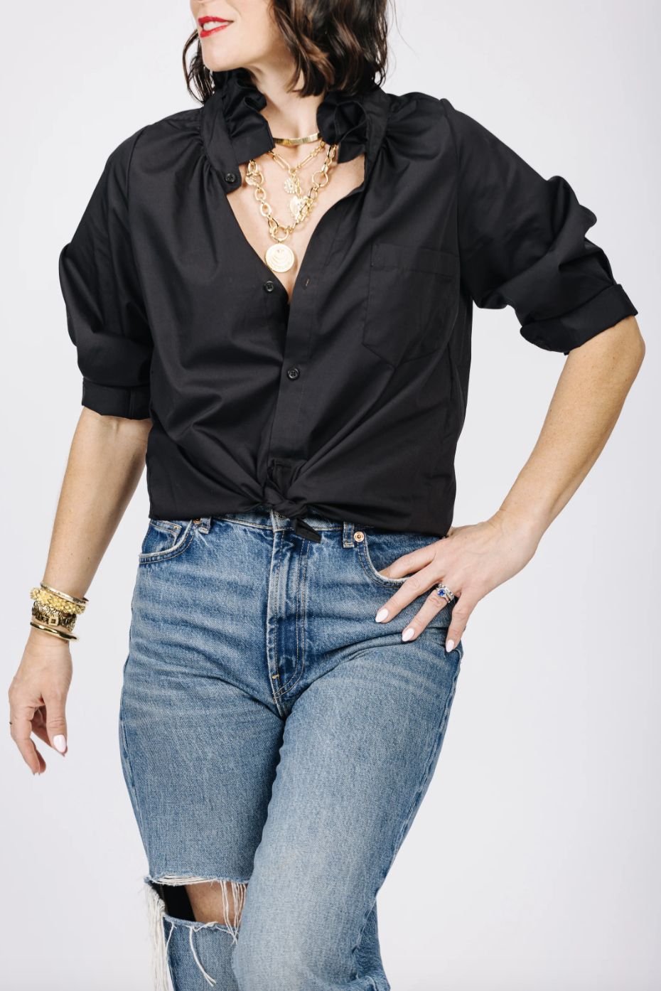 KMJ Southern Lover Blouse in Black