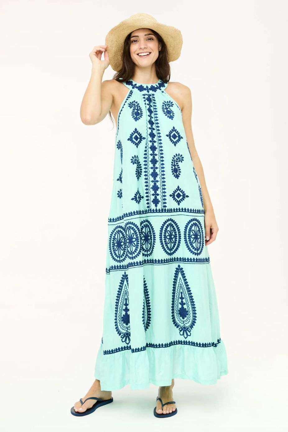 Hiho Long Dress in Ice Green