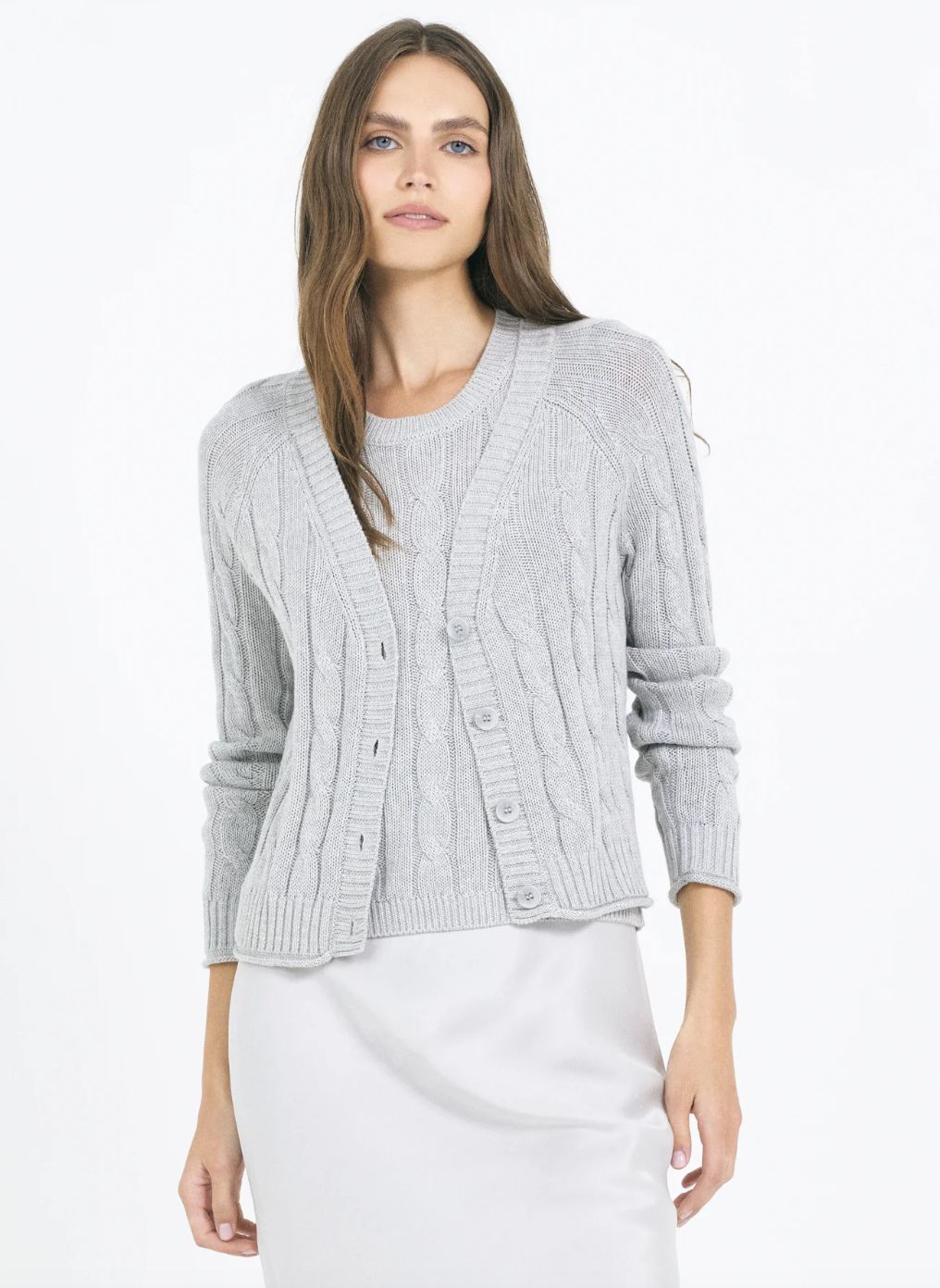 One Grey Day Raleigh Cable Cardigan