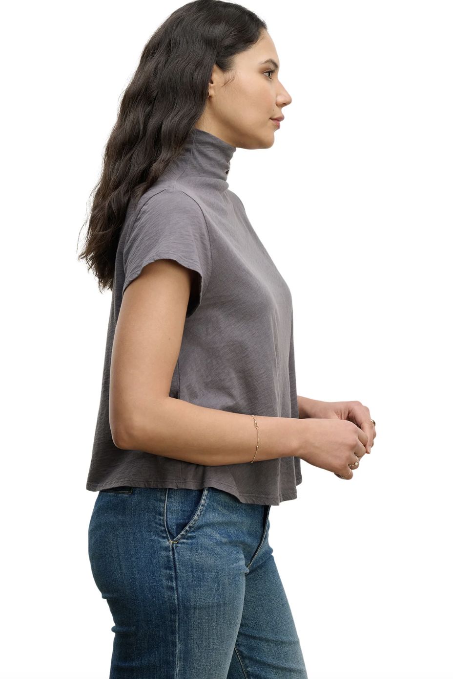 Velvet Savi Mock Neck Tee