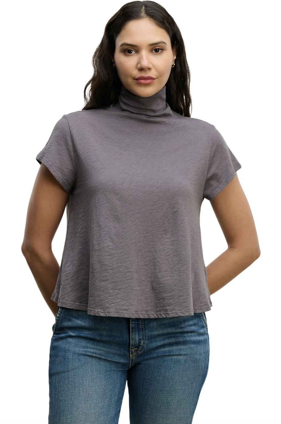 Velvet Savi Mock Neck Tee