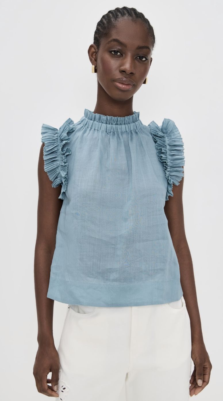 Sea-NY Anise Flutter Sleeve Top