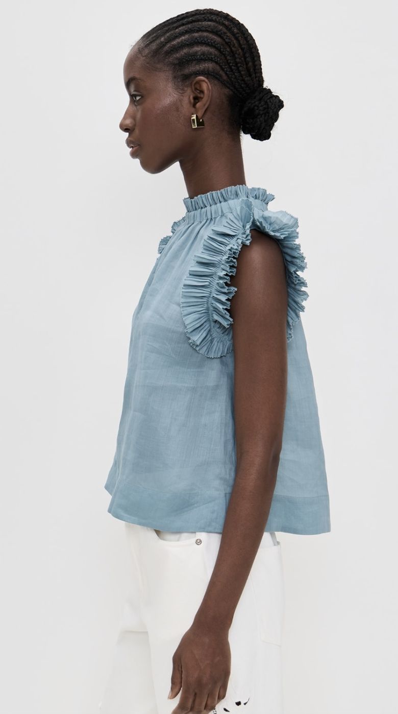 Sea-NY Anise Flutter Sleeve Top