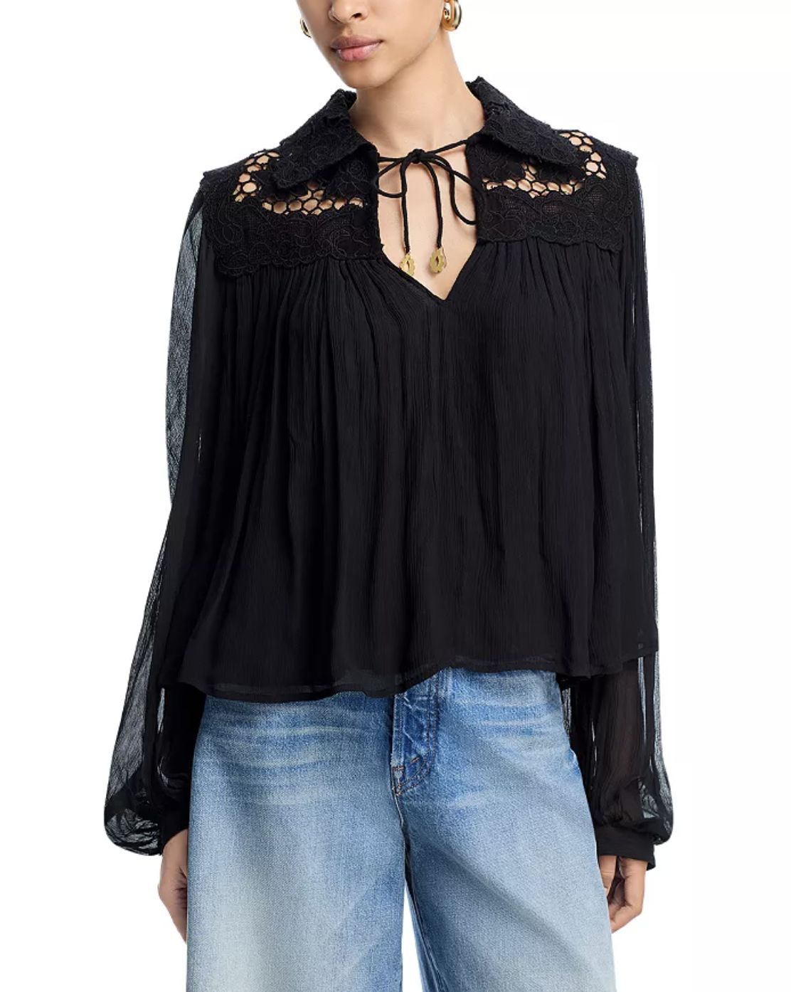 Sea-NY Daphne Lace Blouse