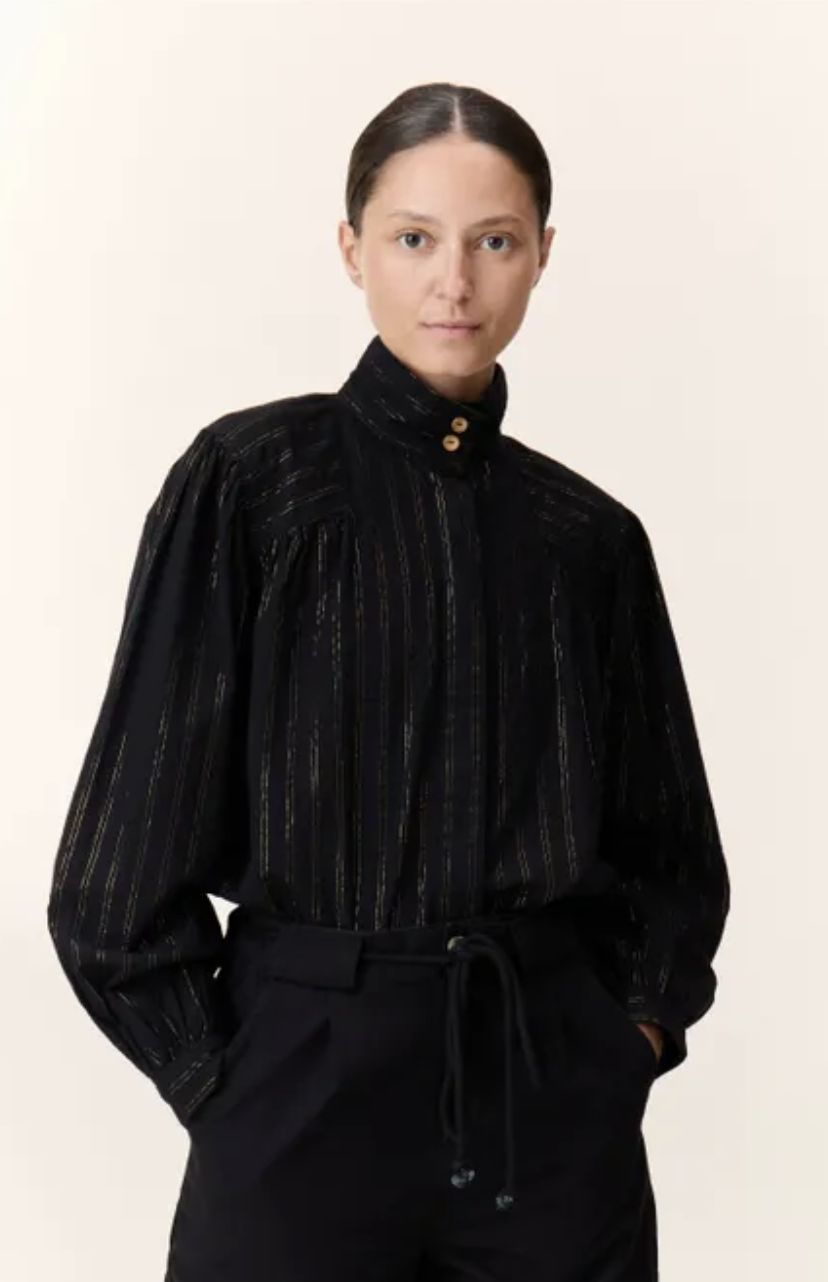 Leon &amp; Harper Chana Striped Lurex Blouse