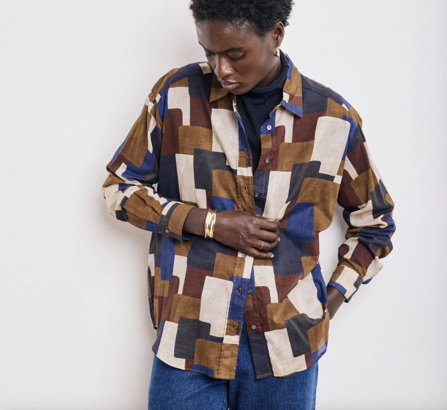 Hartford Cinema Block Print Blouse