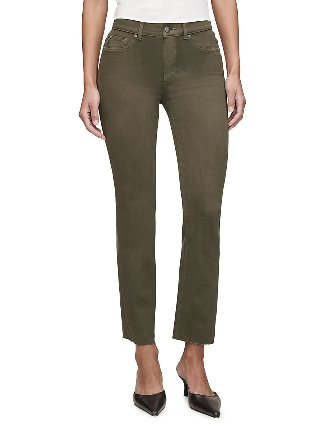 DL1961 Mara Straight Mid Rise Ankle in Trellis