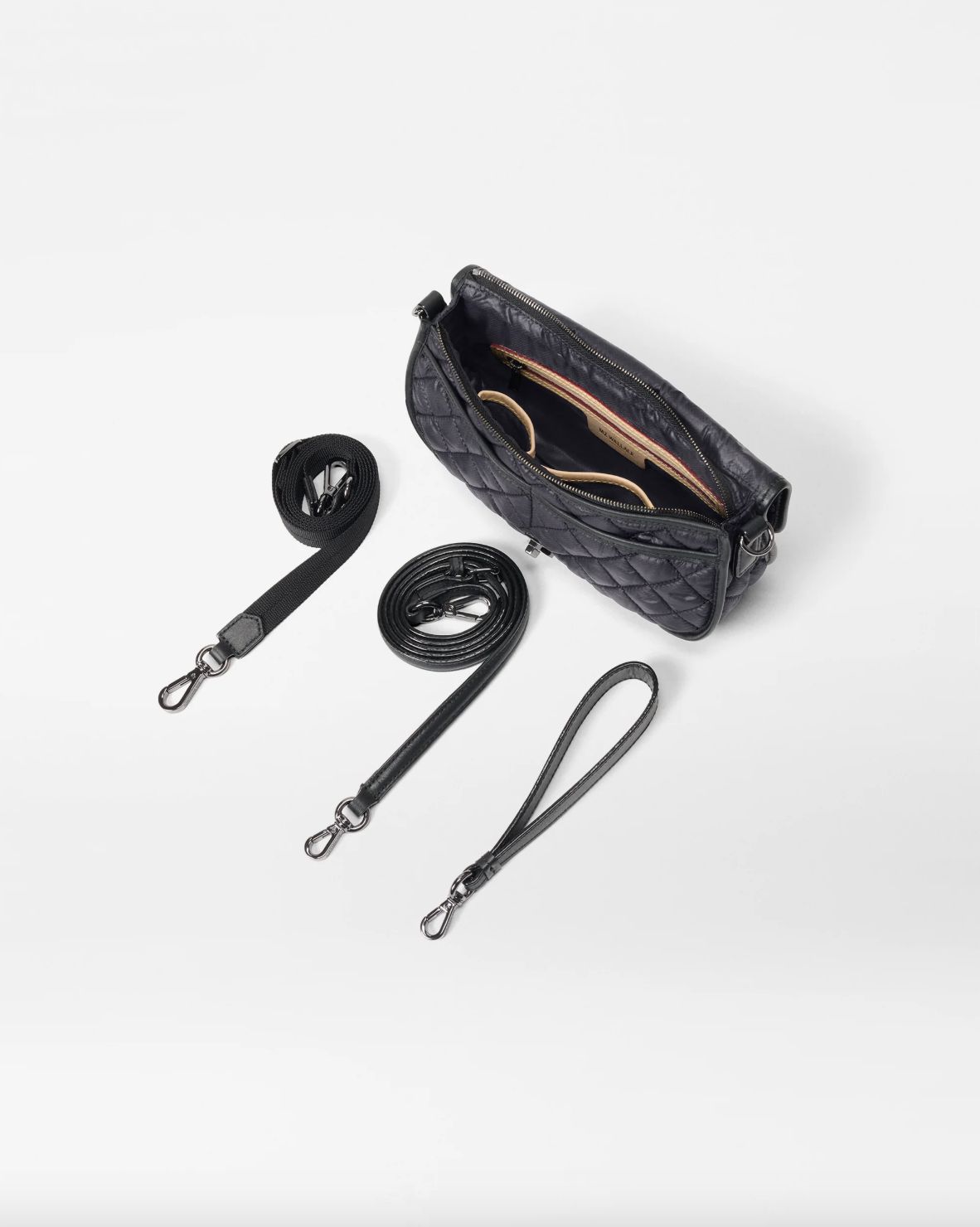 MZ Wallace Small Astor Convertible Clutch in Black