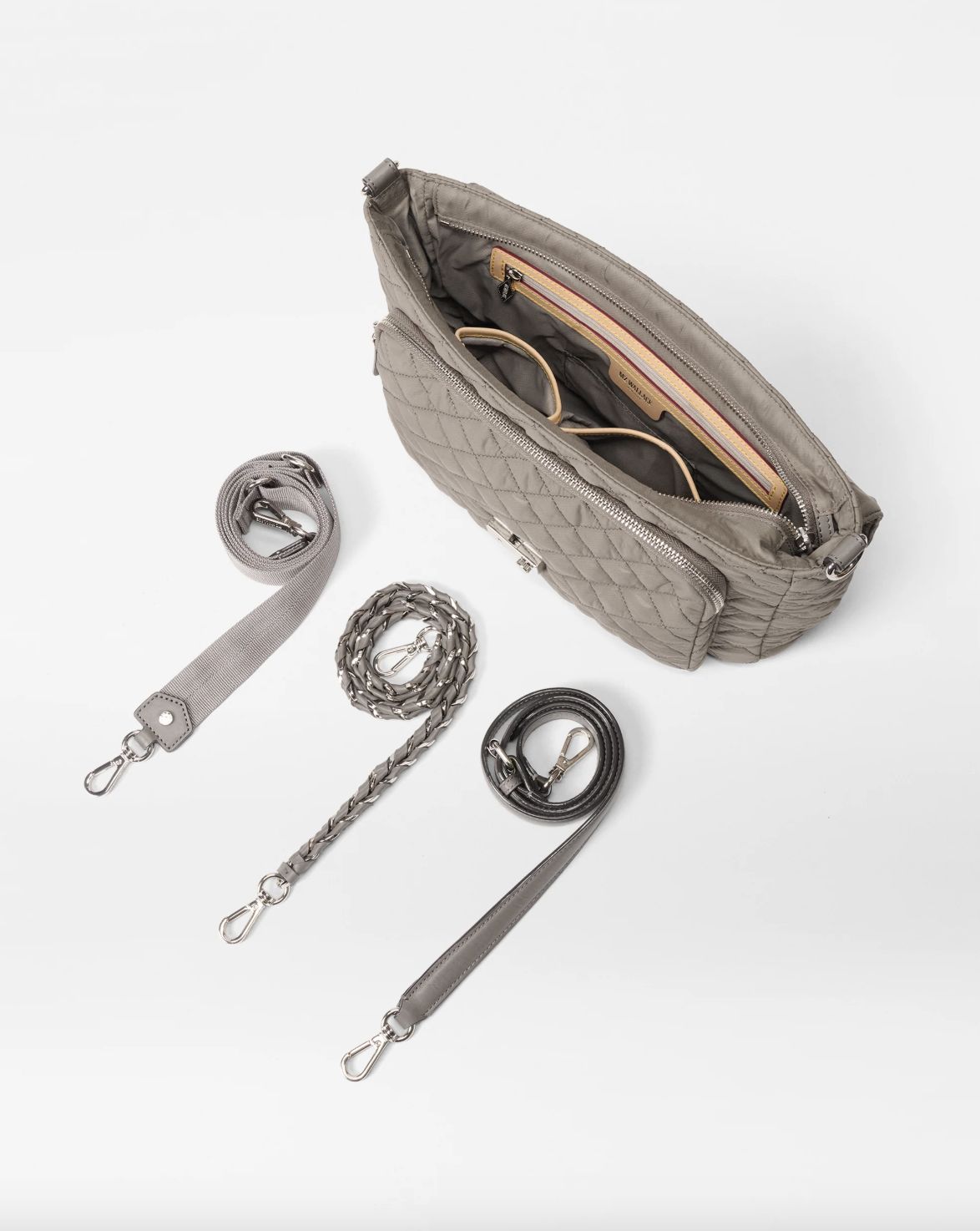 MZ Wallace Large Crosby Lock Crossbody in Morning Dove