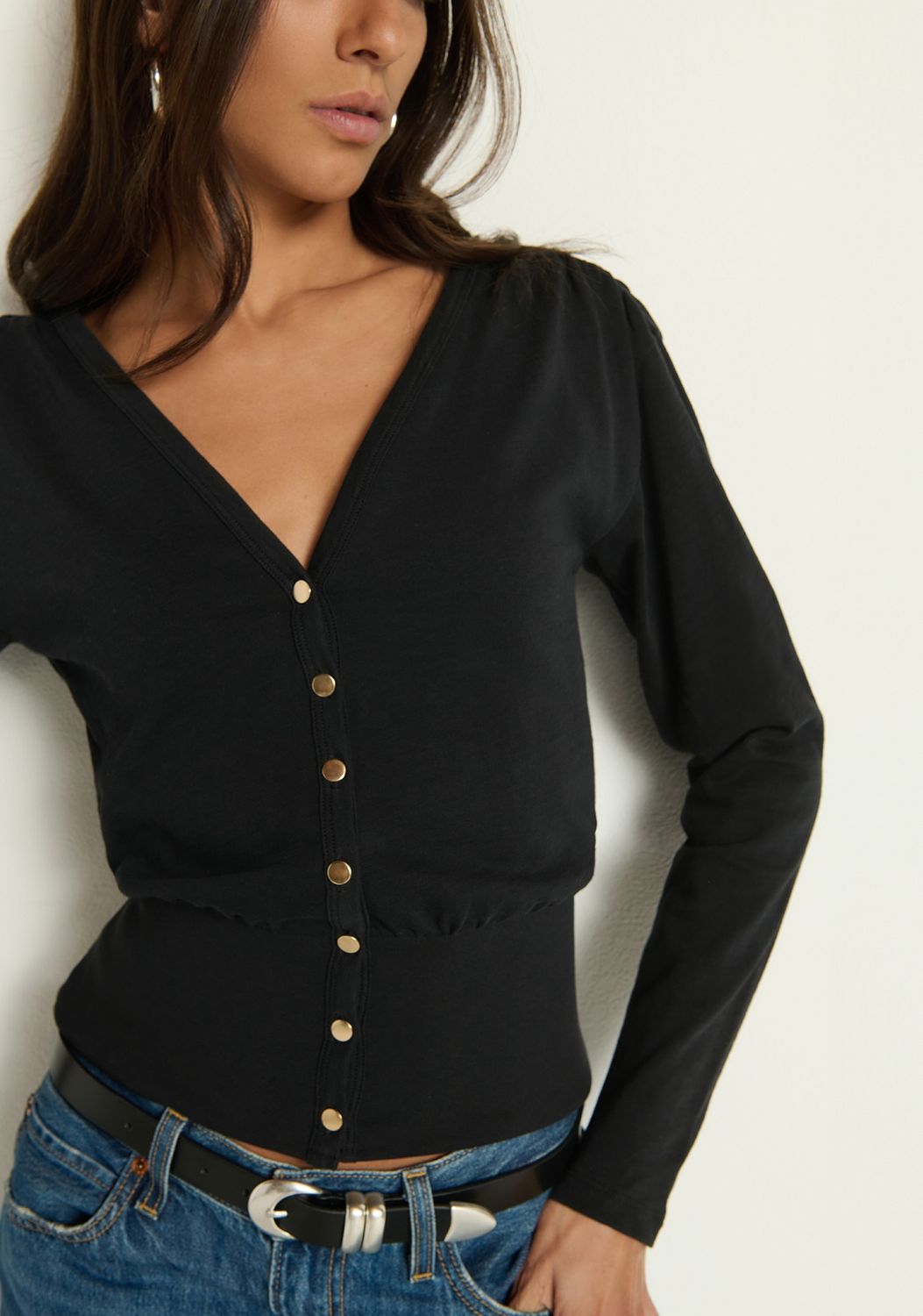 Nation Colette Cardigan, Color: Jet Black, Size: XS