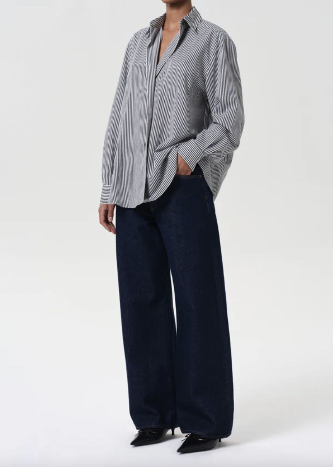 Agolde Aris Shirt in Solen Stripe