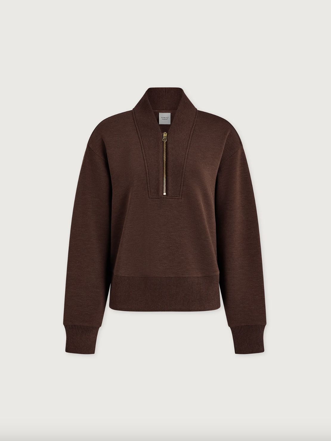 Varley Sally Half-Zip Sweatshirt in Coffee Bean Marl