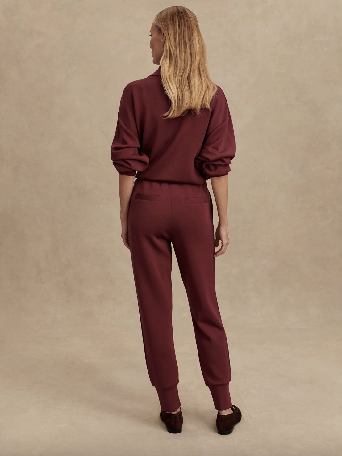 Varley Slim Cuff Pant in New Maroon - 27.5&quot;