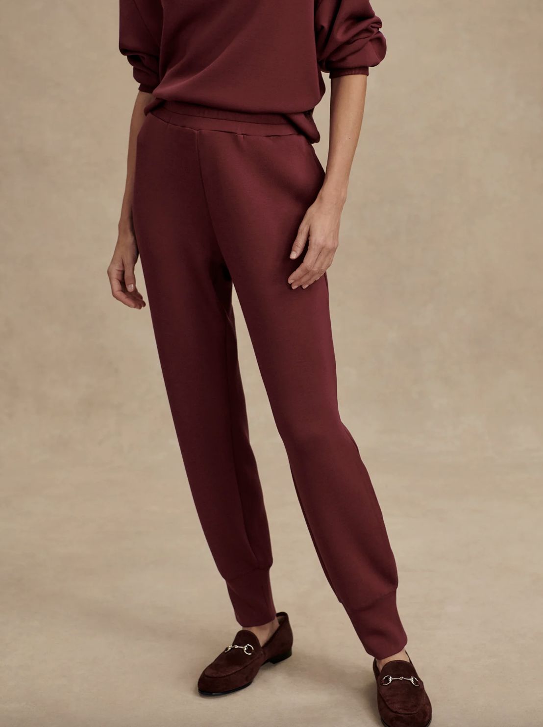 Varley Slim Cuff Pant in New Maroon - 27.5&quot;