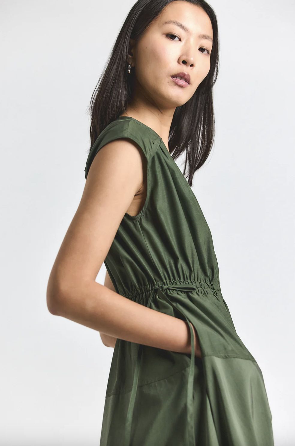 Derek Lam Nara Poplin Applique Dress