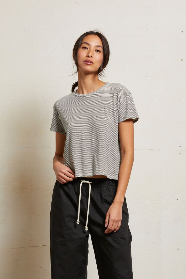 Perfect White Tee Harley Stripe Tee