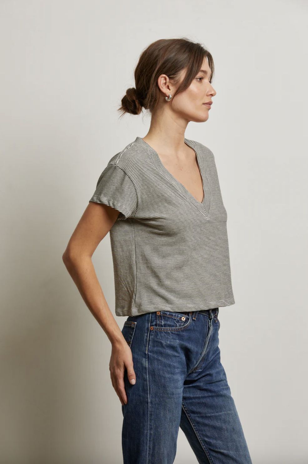 Perfect White Tee Rosie Stripe Tee