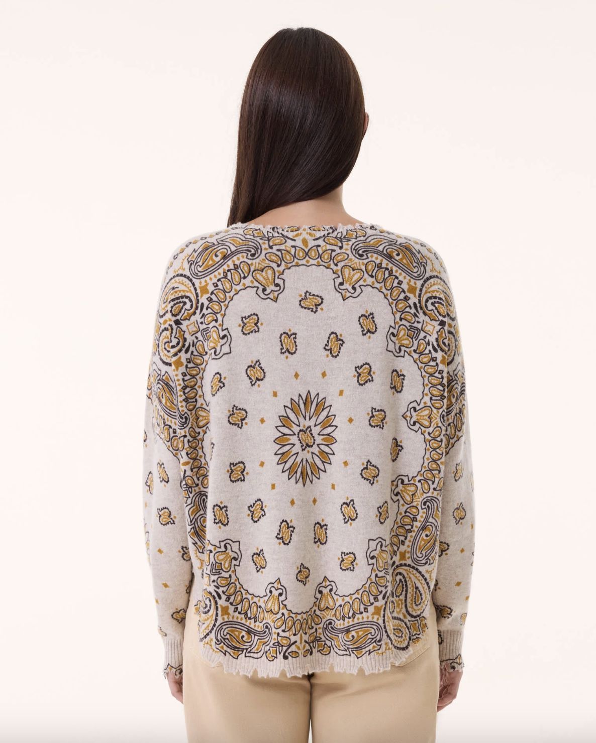 Kujten Mela Western Cashmere Sweater in Ambre