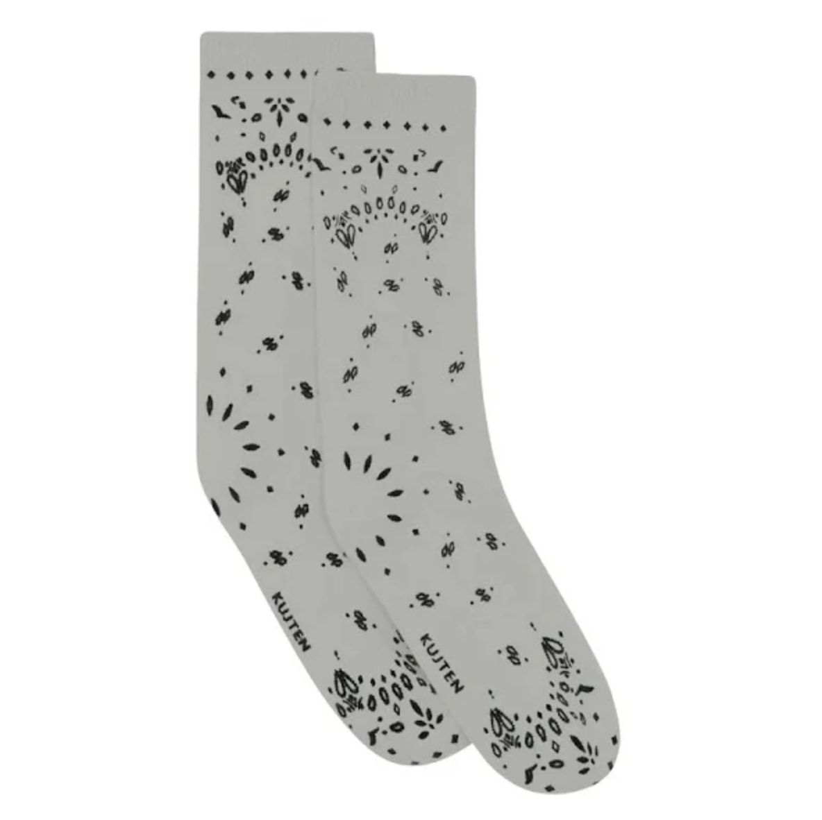 Kujten Signature Bandana Socks, Color: Gris Chine