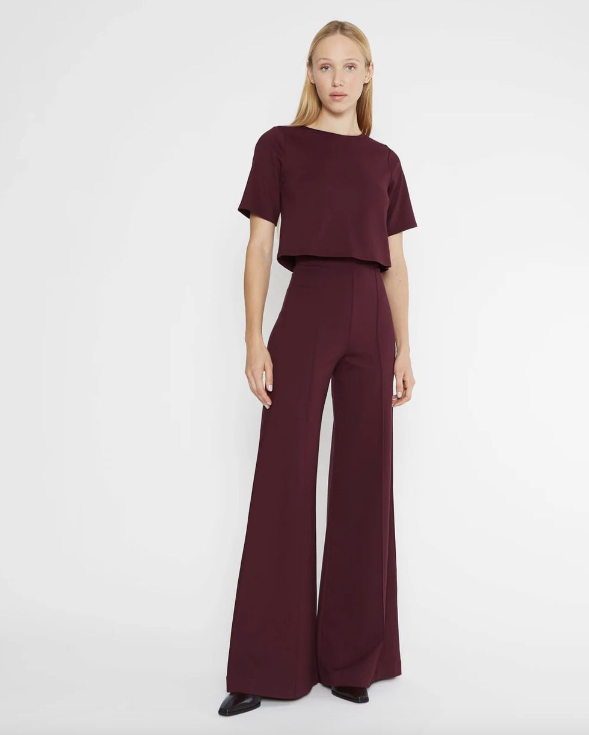Ripley Rader Wide Leg Ponte Pant in Elderberry