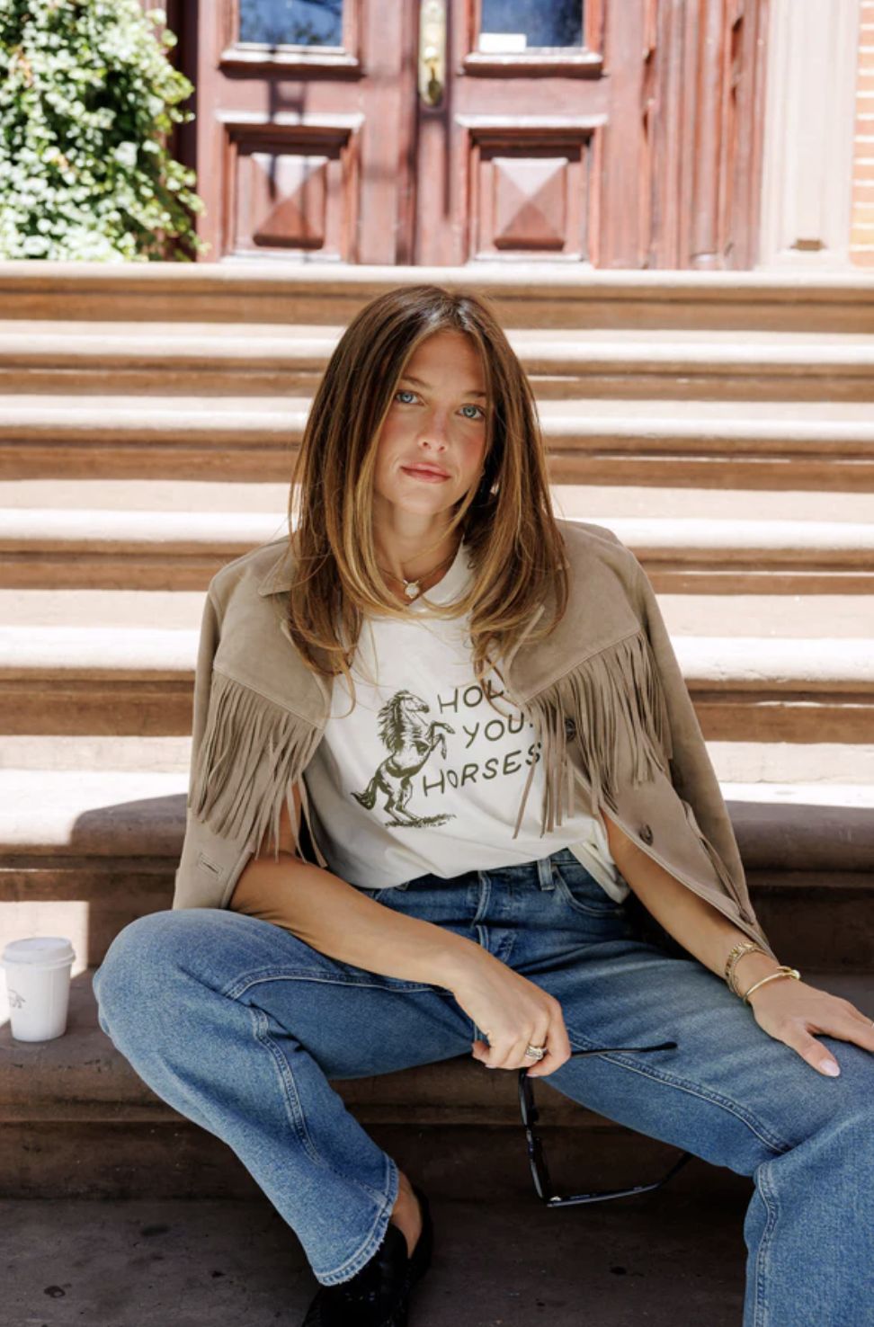Sunny Somewhere Hold Your Horses Tee