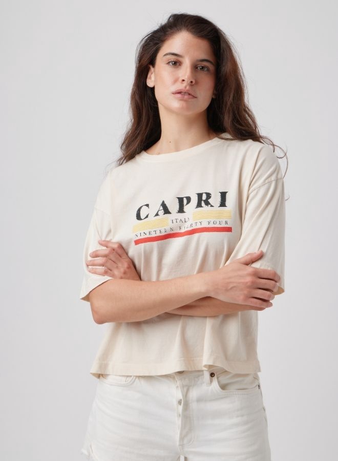 Sunny Somewhere Capri Boyfriend Tee