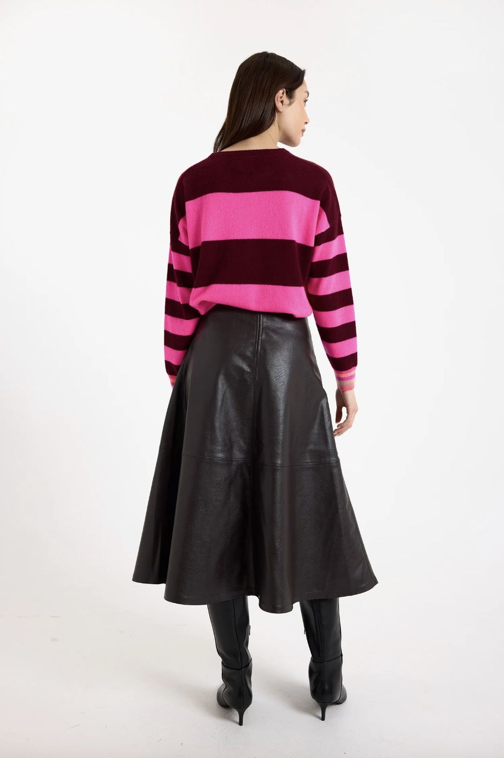 Brodie Cashmere Molly Stripe Crew