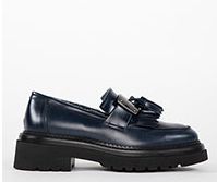 Homers Siena Tassel Loafer - Fur Lined, Color: Black Navy, Size: 37