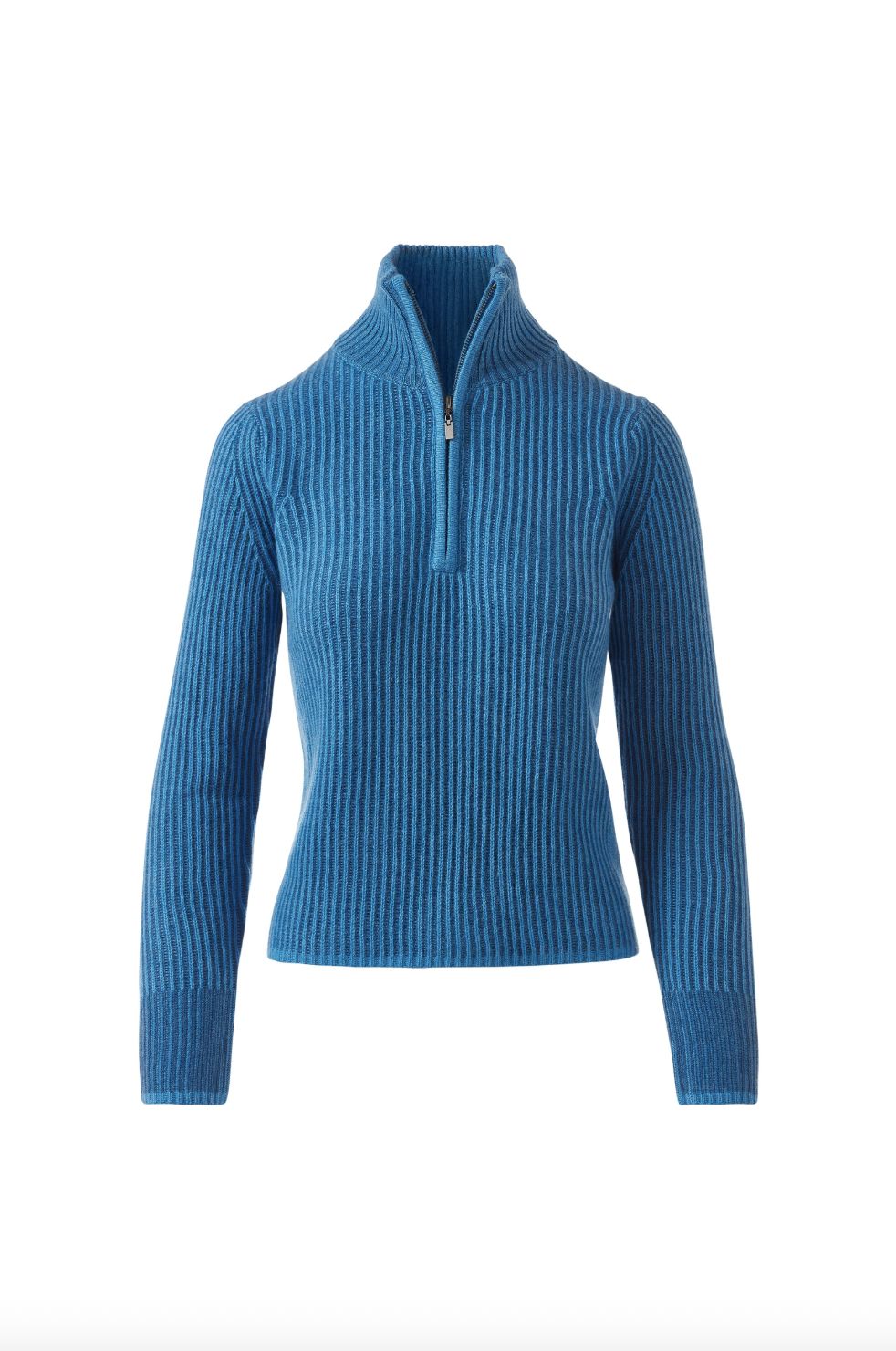 Kinross Plaited Rib Half-Zip Sweater