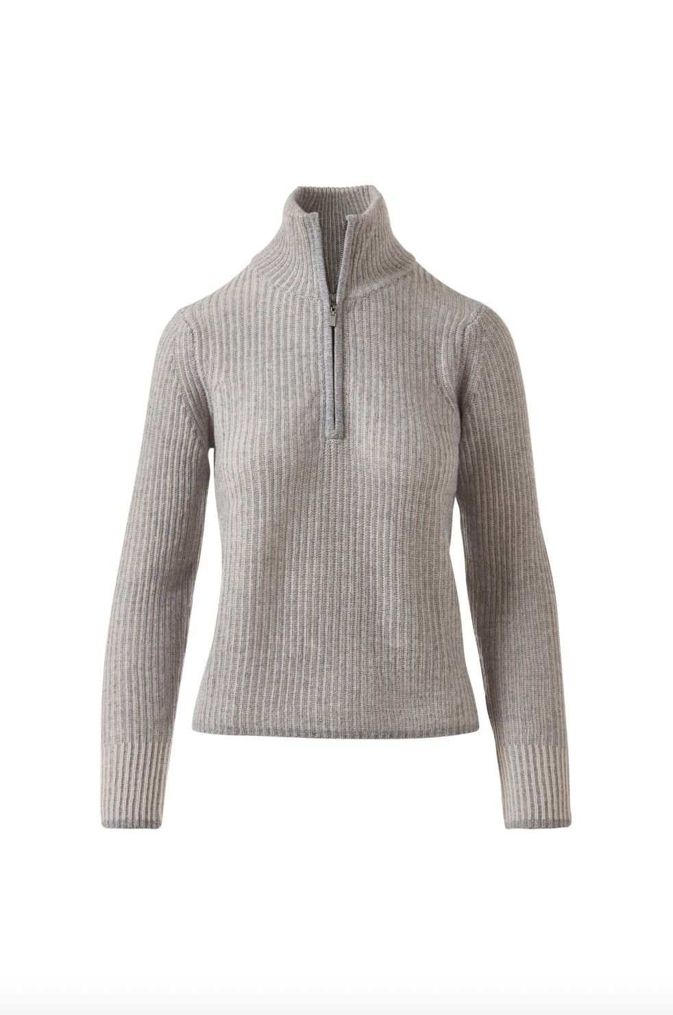 Kinross Plaited Rib Half-Zip Sweater
