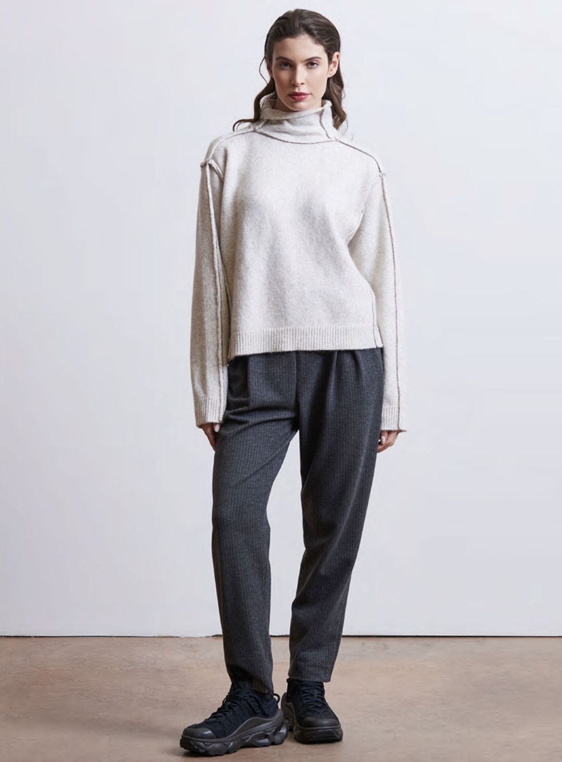 Deha Seamed Turtleneck Sweater