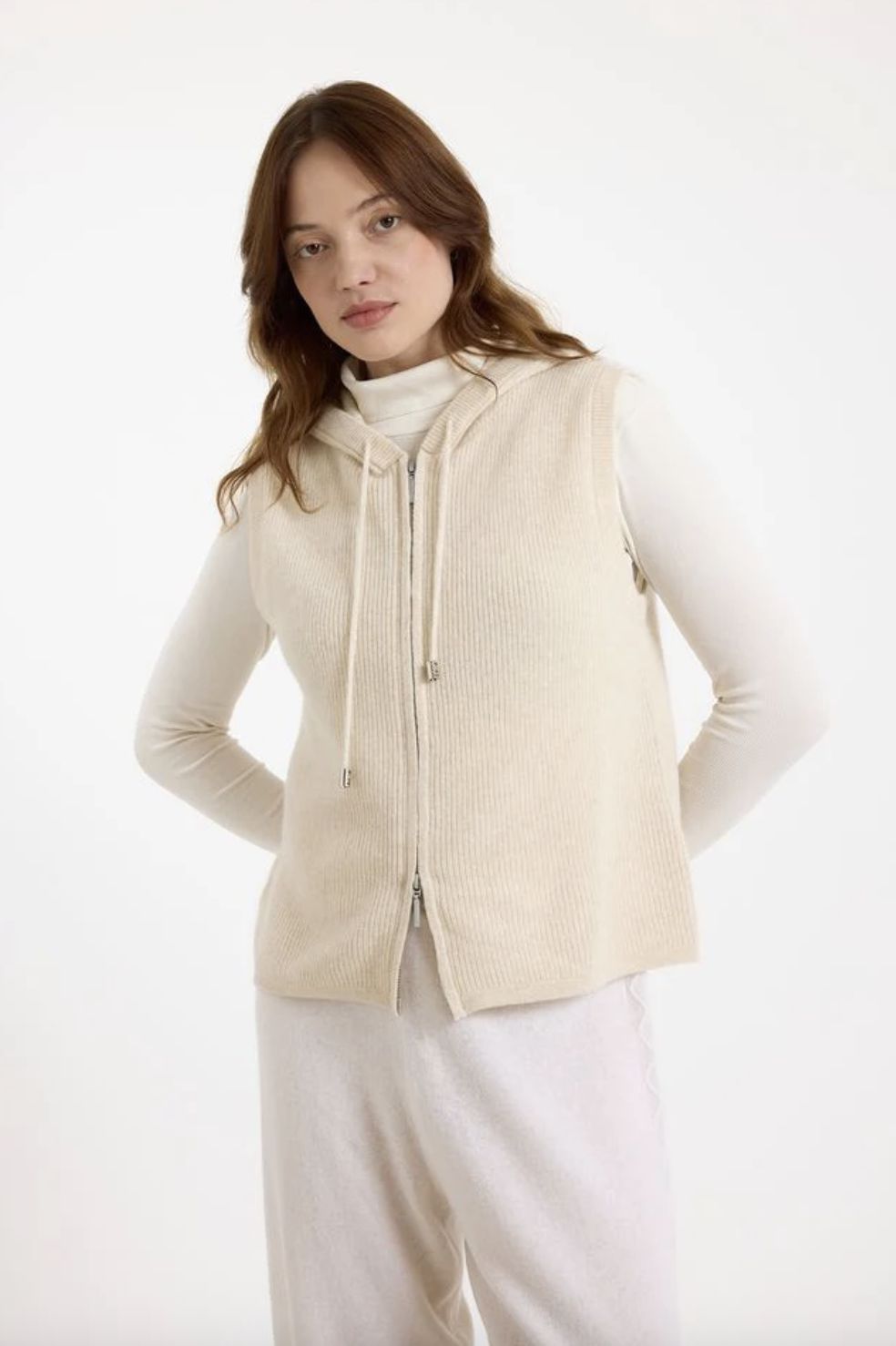 Brodie Cashmere Emily Sleeveless Hoodie