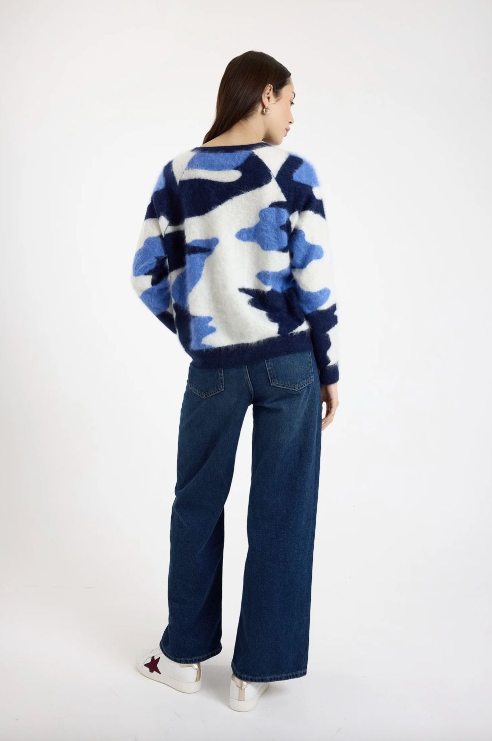 Brodie Cashmere Brushed Camo Sweater