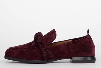 Homers Lena Crosta Suede Bow Loafer