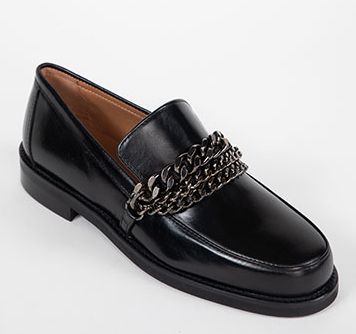 Homers Carrera Loafer with Chain Detail, Color: Black, Size: 37