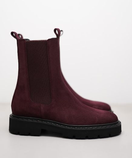 Kennel &amp; Schmenger Molly  Suede Boot, Color: Mulberry, Size: 6.5