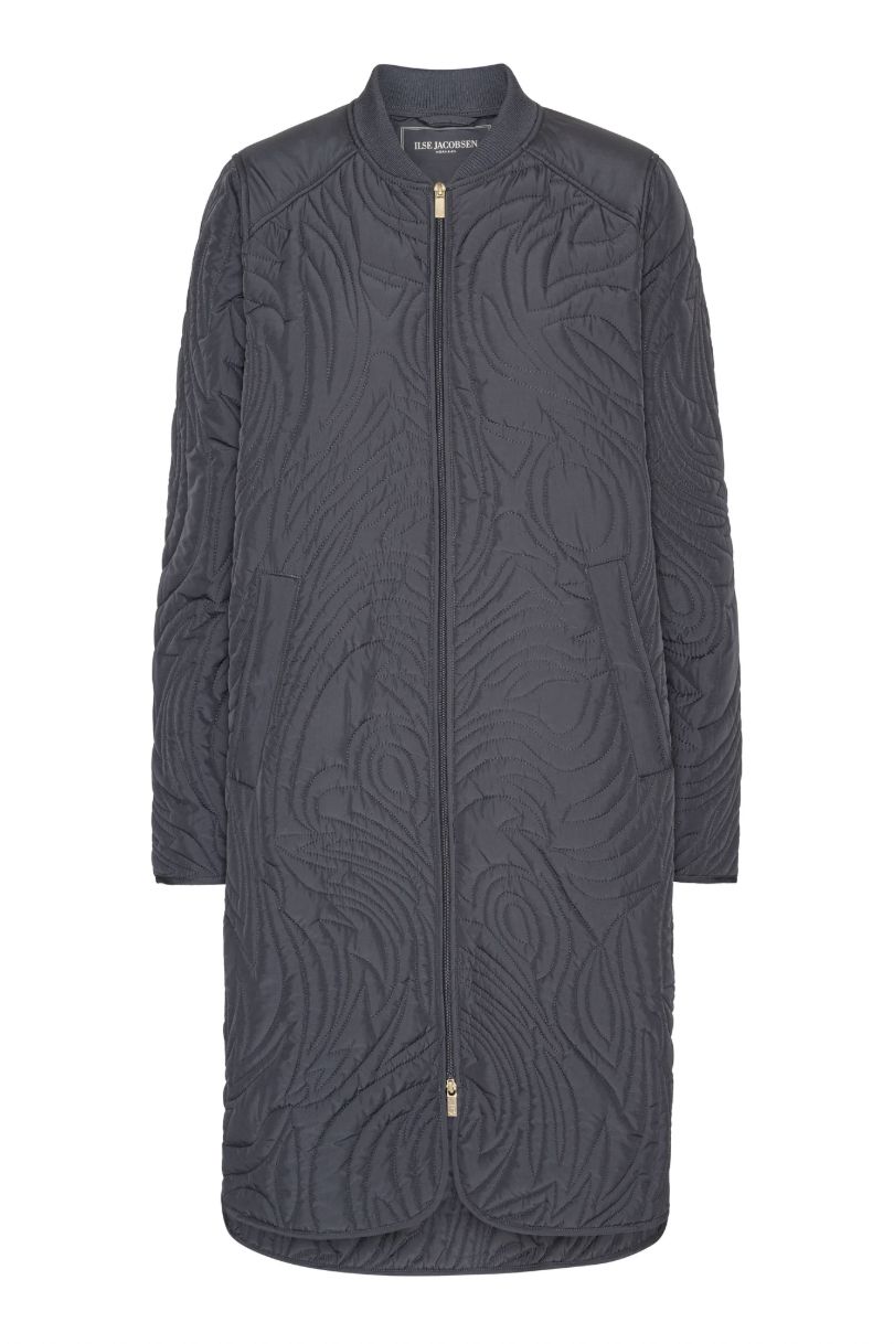 Ilse Jacobsen Quilted Coat Dune06, Color: Dark Indigo, Size: 34