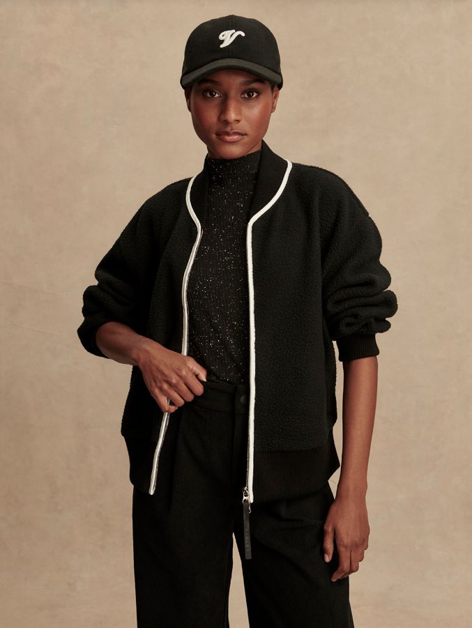 Varley Hansley Fleece Jacket in Black